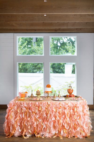 Bridesmaids Luncheon - Bridesmaids - North Carolina Wedding Planner - northCarolina event Planner - Orange and Pink decor