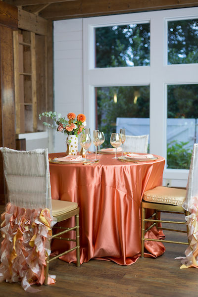 Bridesmaids Luncheon - Bridesmaids - North Carolina Wedding Planner - northCarolina event Planner - Orange and Pink decor