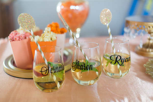 Bridesmaids Luncheon - Bridesmaids - North Carolina Wedding Planner - northCarolina event Planner - Orange and Pink decor