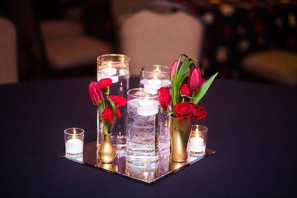 E'MAGINE Events + Co - Milestone Celebrations - North Carolina Event Planner - 60th Birthday - gold and red decor