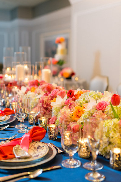 E'MAGNE Events & Co - North Carolina luxury wedding planner - branded logo - orange and navy blue wedding