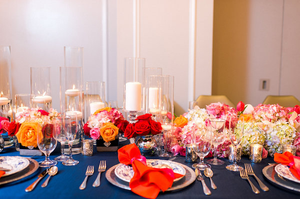 E'MAGNE Events & Co - North Carolina luxury wedding planner - branded logo - orange and navy blue wedding